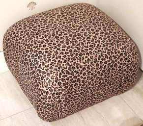 Leopard Print Poof/ Stool