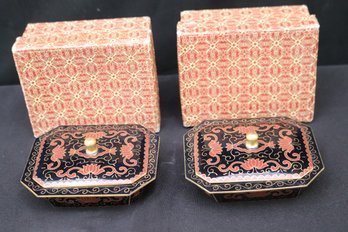 Enamel Trinket Dishes With Lid