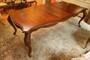 Century Furniture Luciano Style Carved Wood Dining Table With 2 Leaf Extensions & Padding In Good Clean Co