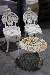 Antique Cast Iron Garden Chairs And Table