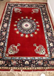Genuine Handwoven Oriental Handwoven Wool Rug, Made In India Approx. 72 Inches X 48 Inches
