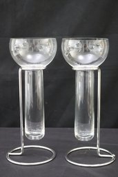 Pair Of Rosenthal Bud Vases With Stand