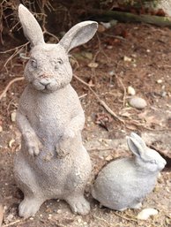 Resin Garden Rabbit Sculptures