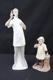 Lladro Porcelain Dentist Sculpture With Matted Finish, Seymour Mann Figurine 1973