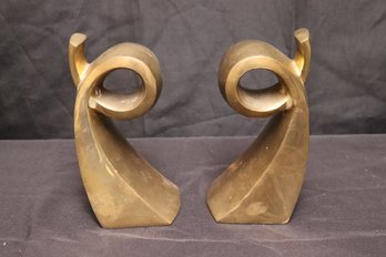 Decorative Crafts Brass Finished Bookends