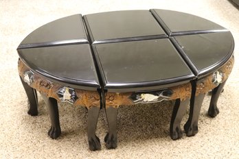 Six-piece Chinese Mother Of Pearl Cocktail Table