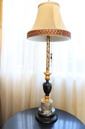 Cute Table Lamp With Stone Accents And Pull Chain, Very Stylish Accent Piece