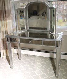 Pier One Hayworth Silvered Vanity With Beveled Mirror.