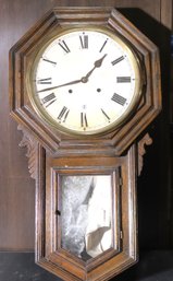 Vintage Seth Thomas Wall Clock With Key