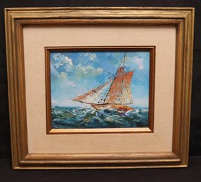 Nautical Seascape Painting Signed By The Artist