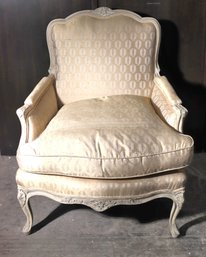 Vintage French Style Bergere Chair In A Distressed Finish