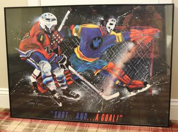 Shot And A Goal A Bruce McGraw Graphics Publication 1988 Terry Rose 3rd Printing 1990 Approx. 34 X 24 Inches