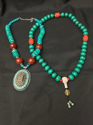 Fun Faux Turquoise Necklaces