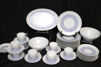 Rosenthal German Romance Secunda Blue Porcelain Dinner Set.