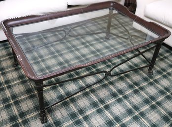 Vintage Maitland Smith Neoclassical Regency Style Coffee Table
