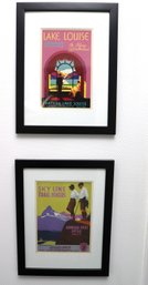 Vintage Style Framed Prints Include Lake Louise And Skyline Trail Hikers