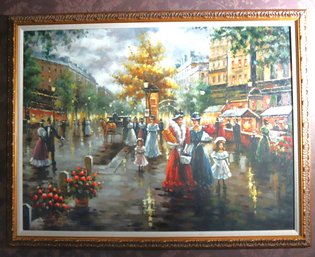 City Scene Giclee With Embellishments Signed By Lawrence