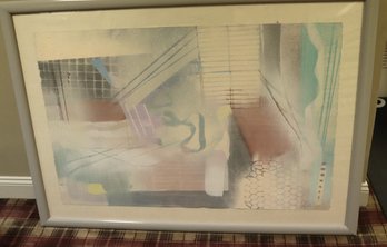Modern Abstract Art Signed By The Artist Measures Approximately 54 W X 39 Tall.