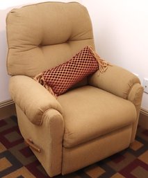 Cozy Rocking Recliner With A Textured Corduroy Like Fabric