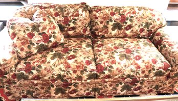 Roll Arm Sofa With Climbing Ross Fabric By Brandywine Furniture