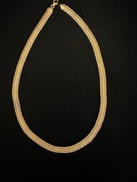 14K YG  UNIQUE 18' DOUBLE WIDE BACKBONE LINK NECKLACE - SIGNED CD, ITALY