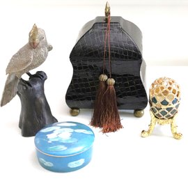 Home Decor Includes Decorative, Bird Figurine, Goebel Music Box, Sugar Plum Fairy & More As Pictured