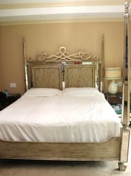 Grand 4 Post Mirrored Bed King Size