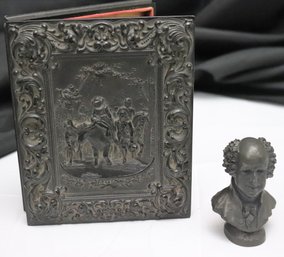 Antique Daguerreotype Cases Littlefield Parsons Company Picture Case 1857, Includes Miniature John Adams Bust