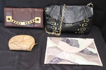 Womens Handbags Includes A Brown Michael Kors With A Gold Finished Chain, Jimmy Choo Leather Hand Bag