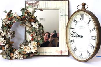Home Decor Includes A Wall Mirror By Phoenix Creative Co Floral Wreath Decor & Galerie Du Gaston Battery