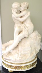 Signed Jacques Boero Listed Artist Gorgeous, Heavy, Carved Marble Statue Of Entwined Lovers