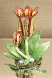 Mottahedeh Decorated Porcelain Tulip.