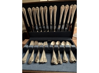 REED & BARTON 'WOODWIND' STERLING SILVER FLATWARE 5 PC SERVICE FOR 12