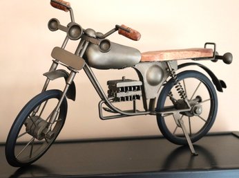 Cool Motorcycle Sculpture Decor Made From Metal & Wood