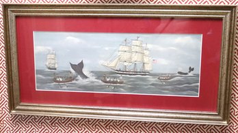 Jean Colquhoun Vintage Framed Whaling Print