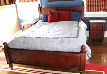 Pottery Barn Queen Size Bed Frame Includes Nightstands