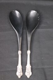 Set Of Wallace Grand Baroque Serving Pieces With Sterling Handles