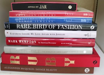 A Lot Of Vintage Hardcover Books With Ruby, Rare Bird Of Fashion,  And Alexander McQueen.