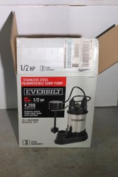 Ever Built Stainless Steel Submersible Sump Pump  Hp 4,200 Gallons Per Hour Like New In Box
