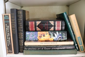 Lot Of Books On Flower Arranging, Shakespeare And More