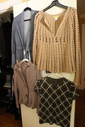 Womens Clothing Giorgio Armani Size 8, Catherine Malandrino M, Rivamonti Wool Sweater Size M And Gray Size S