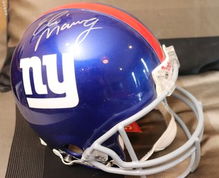Autographed New York Giants, Eli Manning Helmet With COA From Mounted Memories.