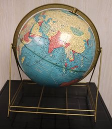 Vintage Crams Imperial 12- Inch World Globe On Stand