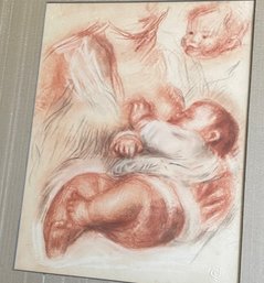 Renoir Mere Allaitant Quality Print And Embossed Seal.