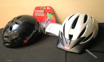 I Kid & 1 Adult Helmet- Bell ASTM F1447-94 Breakaway M/L Preowned & Kids Size Razor Helmet SK- 548 M /