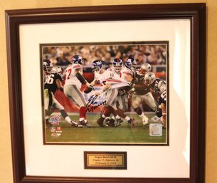 Super Bowl XLII Giant 17, Patriots 14 Autographed Photo By Eli Manning With NFL COA