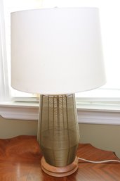 Artie Metal Wire Table Lamp With Linen Shade.