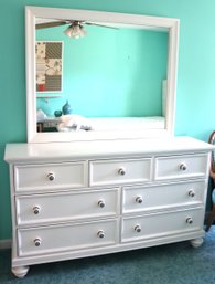 Modern Rivers Edge Dresser & Mirror Combo Great For Little Girls Bedroom In Good Clean Condition!