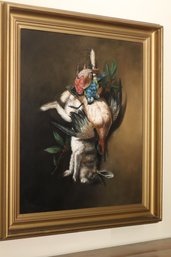 Antique Still Life Painting Of Wild Game In Frame