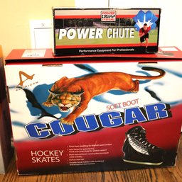 Cougar Soft Boot Hockey Skates Style 558 Size 11 New In Box, Includes Power Systems Power Chute